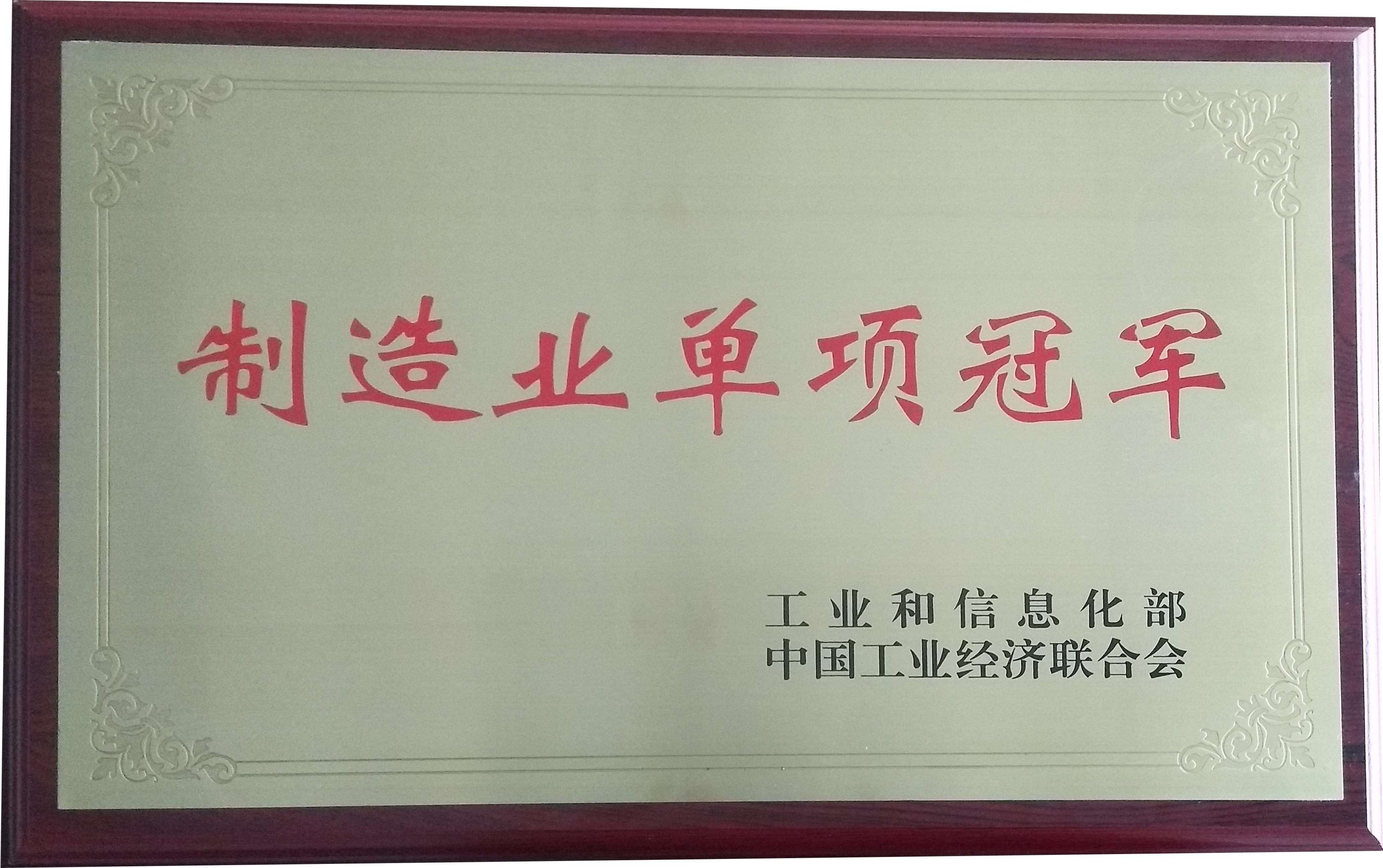 公司荣获国家级制造业单项冠军企业